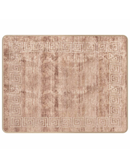 Runner Tappeto MARSA Bianco 80 x 100 cm Poliestere e PVC