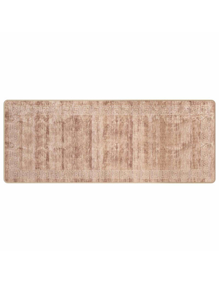 Runner Tappeto MARSA Bianco 80 x 200 cm Poliestere e PVC