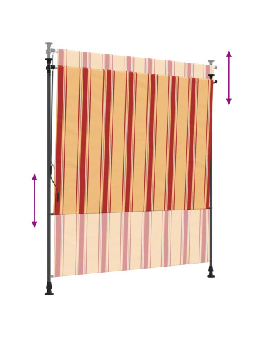 Tenda a Rullo Esterna Multicolore 120 x 270 cm