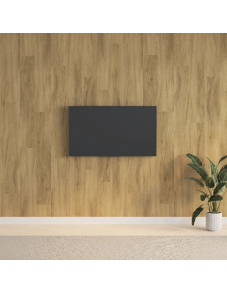 Pannelli da Parete Effetto Legno Marrone PVC 2,06 m²