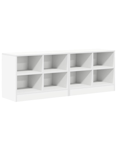 Armadietto per letto 2 pcs Bianco 66 x 33 x 48 cm