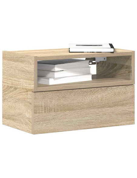 Comodini a Muro 2 pz Rovere Sonoma 45x26x28,5 cm