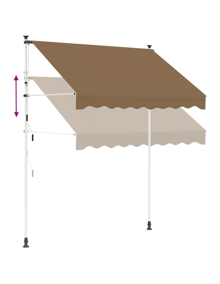 Tenda retrattile manuale Beige 150 cm