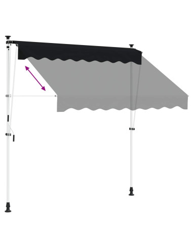 Tenda retrattile manuale Nero 350 cm