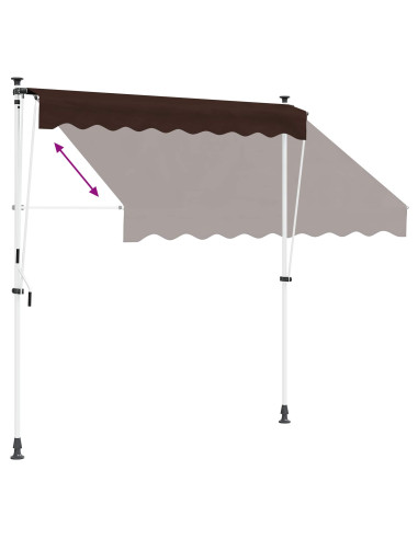 Tenda retrattile manuale Marrone 300 cm