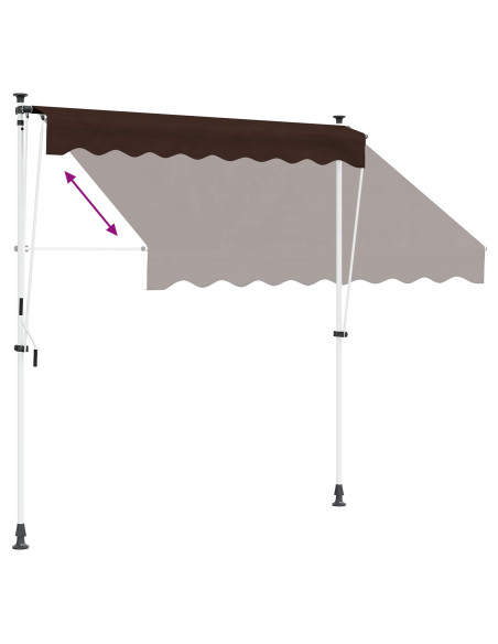Tenda retrattile manuale Marrone 300 cm