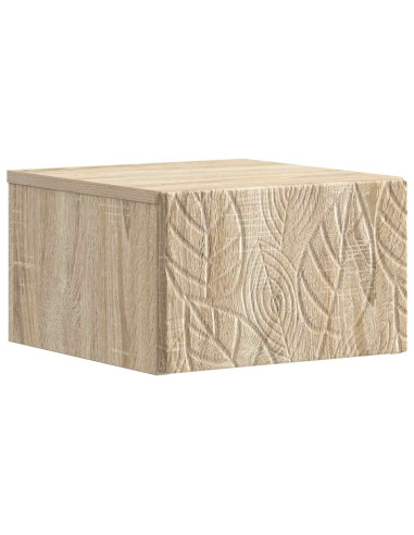 Tavolino da Parete Laterale Rovere Sonoma 34,5 x 33 x 20 cm