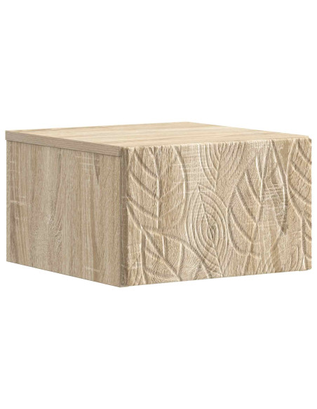 Tavolino da Parete Laterale Rovere Sonoma 34,5 x 33 x 20 cm