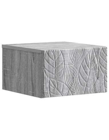 Tavolino da Parete Laterale Sonoma grigio 34,5 x 33 x 20 cm