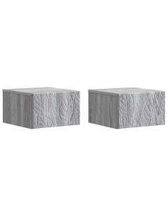 Tavolino da Parete Laterale 2 pcs Sonoma grigio