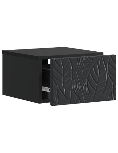 Tavolino da Parete Laterale 2 pcs Nero 34,5 x 33 x 20 cm