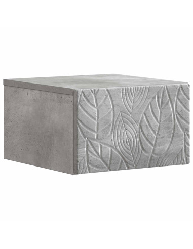 Tavolino da Parete Laterale 2 pcs Grigio Cemento