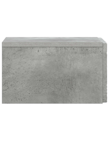 Tavolino da Parete Laterale 2 pcs Grigio Cemento