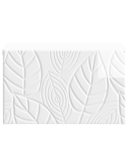 Tavolino da Parete Laterale Bianco Lucido 34,5 x 33 x 20 cm