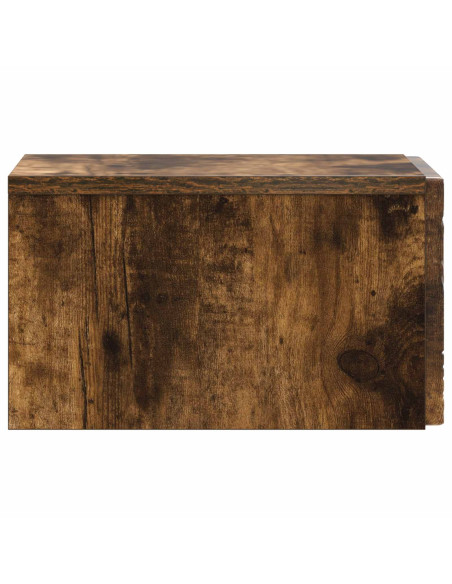 Tavolino da Parete Laterale Rovere Fumo 34,5 x 33 x 20 cm