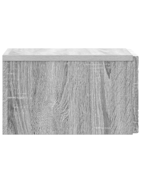 Tavolino da Parete Laterale Sonoma grigio 34,5 x 33 x 20 cm