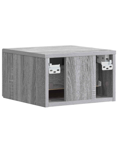 Tavolino da Parete Laterale Sonoma grigio 34,5 x 33 x 20 cm