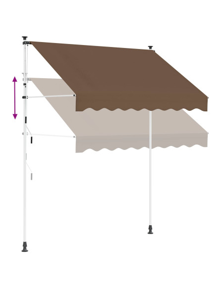 Tenda retrattile manuale Tortora 150 cm