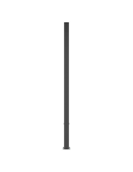 Pannello di Recinzione WPC e Alluminio Nero