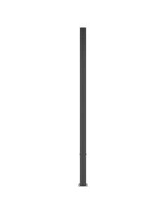 Pannello di Recinzione WPC e Alluminio Nero 2