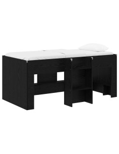 Letto Alto per Bambini 2 pcs Rovere Nero 163 x 101,1 x 68,5 cm