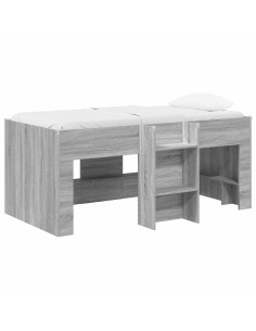 Letto Alto per Bambini 2 pcs Sonoma grigio Legno ingegnerizzato