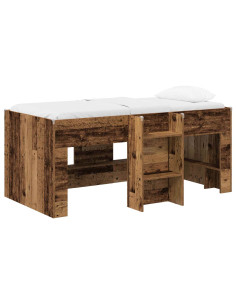 Letto Alto per Bambini 2 pcs Legno antico 163 x 101,1 x 68,5 cm