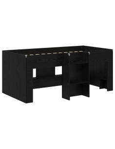 Letto Alto per Bambini 2 pcs Rovere Nero 163 x 101,1 x 68,5 cm 2