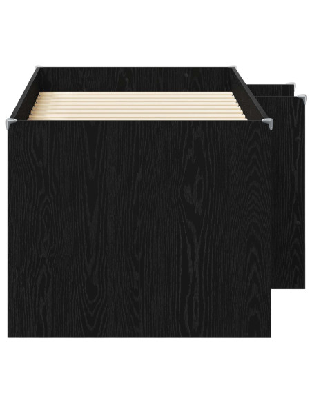 Letto Alto per Bambini 2 pcs Rovere Nero 163 x 101,1 x 68,5 cm