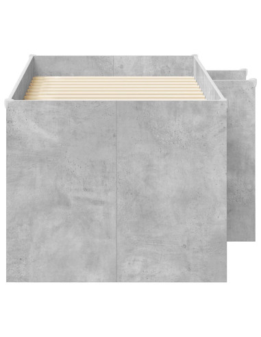Letto Alto per Bambini 2 pcs Calcestruzzo 163 x 101,1 x 68,5 cm
