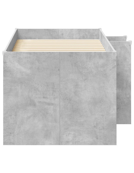Letto Alto per Bambini 2 pcs Calcestruzzo 163 x 101,1 x 68,5 cm