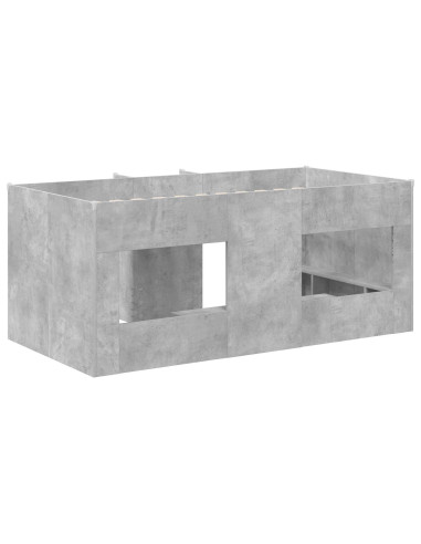Letto Alto per Bambini 2 pcs Calcestruzzo 163 x 101,1 x 68,5 cm