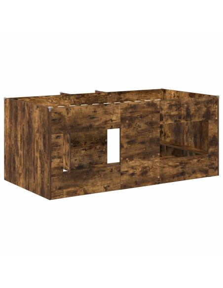 Letto Alto per Bambini 2 pcs Rovere Fumo 163 x 101,1 x 68,5 cm