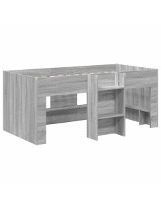 Letto Alto per Bambini 2 pcs Sonoma grigio Legno ingegnerizzato 2