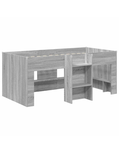 Letto Alto per Bambini 2 pcs Sonoma grigio Legno ingegnerizzato