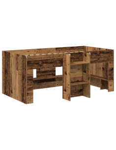 Letto Alto per Bambini 2 pcs Legno antico 163 x 101,1 x 68,5 cm 2