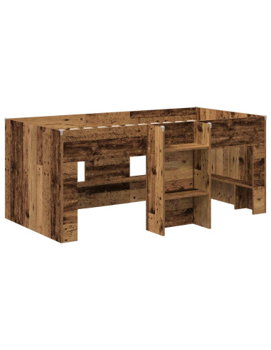 Letto Alto per Bambini 2 pcs Legno antico 163 x 101,1 x 68,5 cm