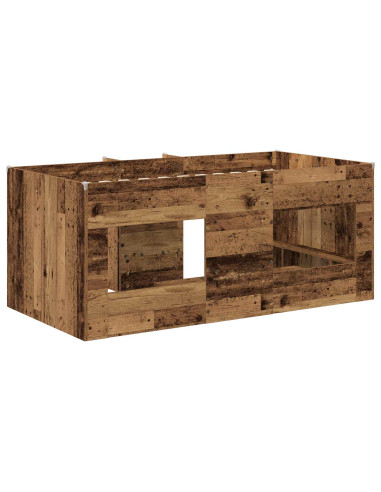 Letto Alto per Bambini 2 pcs Legno antico 163 x 101,1 x 68,5 cm
