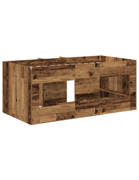 Letto Alto per Bambini 2 pcs Legno antico 163 x 101,1 x 68,5 cm