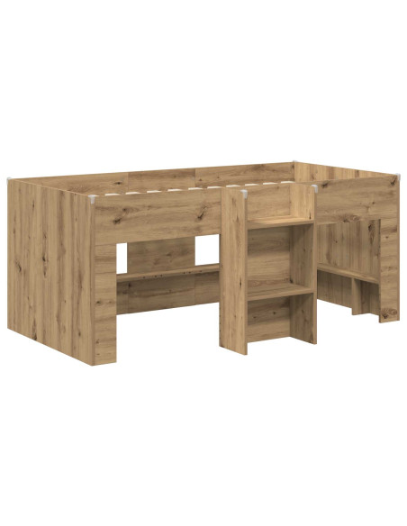 Letto Alto per Bambini 2 pcs Rovere Artigianale