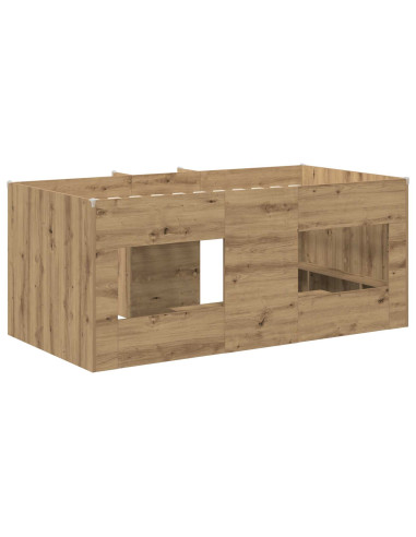 Letto Alto per Bambini 2 pcs Rovere Artigianale