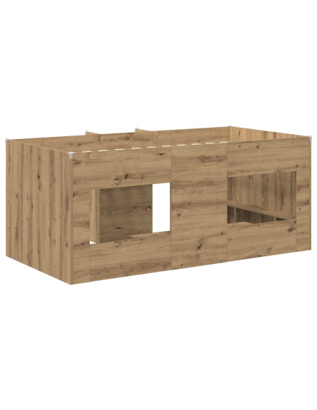 Letto Alto per Bambini 2 pcs Rovere Artigianale