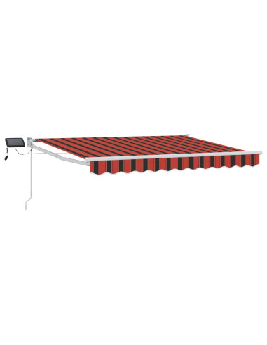 Tenda retrattile manuale con LED 3,5 x 2 m