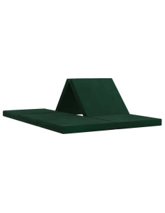 Divano Letto Pieghevole 140 x 67 x 45 cm Verde Scuro
