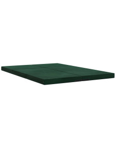 Divano Letto Pieghevole 140 x 67 x 45 cm Verde Scuro 2