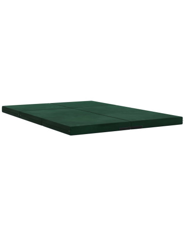 Divano Letto Pieghevole 140 x 67 x 45 cm Verde Scuro