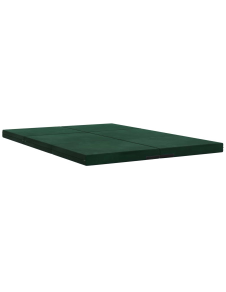 Divano Letto Pieghevole 140 x 67 x 45 cm Verde Scuro