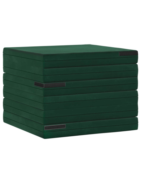 Divano Letto Pieghevole 140 x 67 x 45 cm Verde Scuro