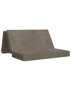 Divano Letto Pieghevole 160 x 67 x 45 cm Grigio Chiaro 2