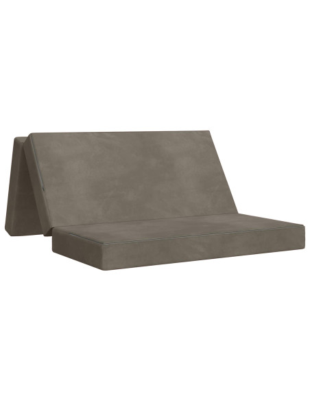 Divano Letto Pieghevole 160 x 67 x 45 cm Grigio Chiaro